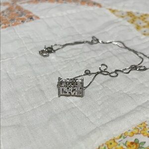 Silver Love Hope Live Bracelet